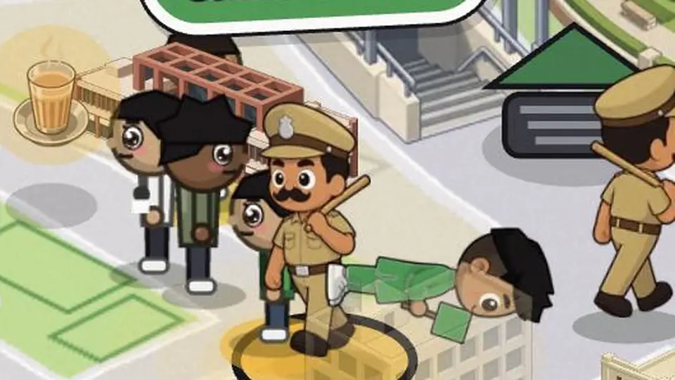 A constable carrying the leader off